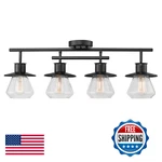 Globe Electric 59530 4-LIGHT Complete Track Lighting Kit Dark Bronze Clear. Fixed Price $133.53.