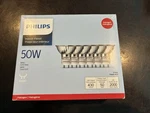 Philips GU10 Indoor Flood Light Bulb, 6-PACK, 50W, 120V, 430 Lumens, MR16. Fixed Price $21.00.