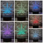 Marijuana Leaf 7 Color Change Night Light With Remote Usb Led Pot Weed 3D. Fixed Price $25.99.