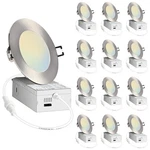 Popanu 4 Led Recessed 12 Pack - Inch, Brushed Nickel Finish ( 5CCT ). Fixed Price $87.97.