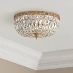 Crystorama Big Basket Crystal 12"W Brass Ceiling Light. Fixed Price $398.00.
