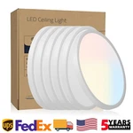 12" 6 Pack 5CCT Led White Ceiling Light Dimmable Thin Flush Mount Fixture 2880LM. Fixed Price $73.99.