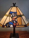 Disney Tiffany-style Stained Glass Lamp Dale Mickey Minnie Donald Goofy. Fixed Price $650.00.