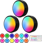 Puck Lights Remote 6 Pack Led Under Cabinet Color Lighting Dimmable. Fixed Price $23.39.