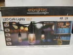 Enbrighten Led Cafe Indoor/outdoor String Lights 48FT 24 Bulbs 2200K Warm White. Fixed Price $72.00.