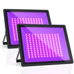 150W Uv Black Light 2-PACK Waterproof Led Lamps For Neon Glow Party Halloween. Fixed Price $74.70.