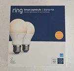 Ring A19 Smart Led Bulb Starter Kit 2-PACK Wi-fi 800LM 8.5W Dimmable With Bridge. Fixed Price $50.00.