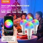 Vevor Smart Light Bulbs, 4-PACK, 9W Multicolor Led 800 Lumens With. Fixed Price $31.98.