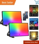 Rgbw Led Flood Light 100W Waterproof Color Changing Garden Patio Decor. Fixed Price $113.98.