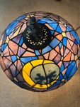 Rare Disney Store Vintage Mickey Minnie Kiss Tiffany Table Lamp Stained Glass. Fixed Price $455.00.