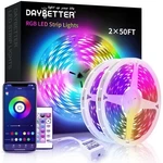 Daybetter Rgb Led Strip Lights 2X50FT App & Remote Control, Multicolor. Fixed Price $19.99.