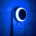 Blue Led Light, Plug In, Dusk To Dawn Smart Sensor, Small Round. Fixed Price $16.81.