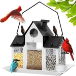 Solar Bird Feeders House For Outdoors Hanging, 7LBS Large Capacity Metal Wild. Fixed Price $49.93.