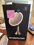 Simplehuman Floor Mount 8" Round Sensor Makeup Mirror W/ Touch-control Brightnes. Fixed Price $99.98.