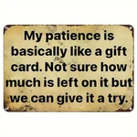 Vintage Sign Sarcastic Metal Aluminum 8X12 Funny Home Decor. Fixed Price $24.99.