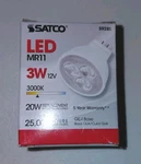 3W Led GU4 Base 25 Degree Beam Spread Lightning Fixture 12V Ac/dc SATCO-S9281. Fixed Price $11.99.
