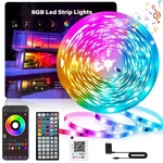 Ledagic 32.8FT Rgb Strip Lights Music Sync Color Changing Dimmable Remote Ap. Fixed Price $26.42.