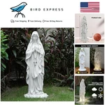 Outdoor Virgin Mary Garden Statue Solar Light 31.49 Resin Religious Sculpture. Fixed Price $191.99.
