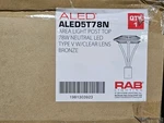 Rab ALED5T78N - Watt Post Top Light Fixture Bronze New In Box. Fixed Price $249.99.