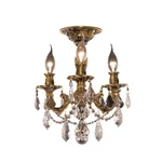 Elegant Rosalia 3-LT 13" Royal Cut Flush Mount, Gold/clear 9203F13FG-RC. Fixed Price $564.00.