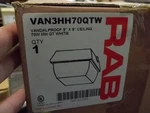 Nib Rab VAN3HH70QTW Vandalproof 9"X9" Ceiling Light Fixture 70W Mh WHITE(W11). Fixed Price $285.00.