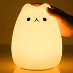 Litake Kitty Cat Night Light Usb Rechargeable Silicone 7-COLOR Led Lamp For Kids. Fixed Price $18.99.