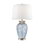 Lite Source LS-23914 Wyatt Art Glass Table Lamp With Night Light. Fixed Price $157.99.