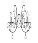 World Imports Kothari 2 Light Wall Sconce Chrome Finish Metal Crystal Ul Listed. Fixed Price $38.99.