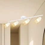 Boostarea 4-LIGHT Bathroom Fixtures, White Modern Vanity Wall Lights Wi.... Fixed Price $49.37.
