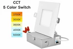 New Luxrite 4" Slim Square Led Downlight Color Option 2700K-5000K Etl Freeship. Fixed Price $23.63.
