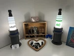 Spark Plug Lamp Rechargeable Rgb Light With Remote Garage Decor. Fixed Price $75.00.