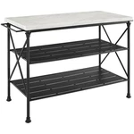 Crosley Furniture Madeleine Metal/faux Marble Top Kitchen Island Matte Black. Fixed Price $374.68.