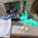 2 Boxes Christmas Bulb Path Lights Made By Lumations. Color Blast Led W/remote. Fixed Price $27.00.