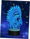 Native American Gifts, 3D Figure Night Light Illusion Lamp For Home Decor And. Fixed Price $28.04.