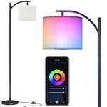 Sunmory Arc Floor Lamp, Smart App Remote Control Standing Black-rgb. Fixed Price $89.64.