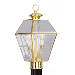 Livex Lighting Westover 2 Outdoor Post Head Polished Brass. Fixed Price $289.96.