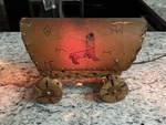 Vintage Handmade Western Covered Wagon Lamp Rustic Cowboy Folk Art Wood Light. Fixed Price $29.99.