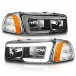 Anzo For Gmc Sierra 1500/3500 Classic 2007 Headlights Black Amber W/c Bars. Fixed Price $505.03.