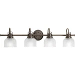 Progress Lighting P2997 Bronze Archie 4-LIGHT 36"W Bathroom Vanity. Fixed Price $253.77.