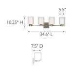 Design House Oslo Steel Vanity Light In Brushed Nickel 4. Fixed Price $164.55.