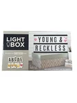 Light Box New View Decorative Word, White-plastic Material Includes 100 Inserts. Fixed Price $9.00.