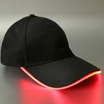 Red Led Light Black Baseball Cap Hat Glow Brim Night Party Adjustable - Running. Fixed Price $1004.49.