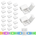 20PCS 4 Pin Led Strip Connectors 8MM Solderless Corner Adapters Rgb Diy Lighting. Fixed Price $12.77.