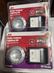 Ace Hardware-lot Of 2 Good Earth Under Cabinet Silver Xenon Light Puck 10 Watts. Fixed Price $18.50.