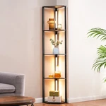 Edishine Corner Shelf With Lights, Modern Standing Led Lamp Shelves Dimmable. Fixed Price $69.99.