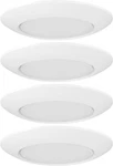 Dimmable 9-INCH Led Disk Lights, 5 Color Temps, 4-PACK, Matte White. Fixed Price $116.99.