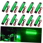 10X Led Rock Lights, Strip Light, Wheel Well Waterproof Exterior Green. Fixed Price $19.27.