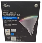 Ge Cync Smart Led Flood Light Bulb PAR38 Full Color Outdoor Rgb Wi-fi New. Fixed Price $16.98.