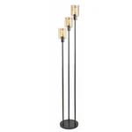 Thornton 73 In. Bronze Torchiere With Amber Glass Shade By Kenroy Home. Fixed Price $219.00.