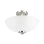 Globe Electric 63357 Hudson 2 Light 13"W Semi-flush Bowl Ceiling Chrome. Fixed Price $35.78.